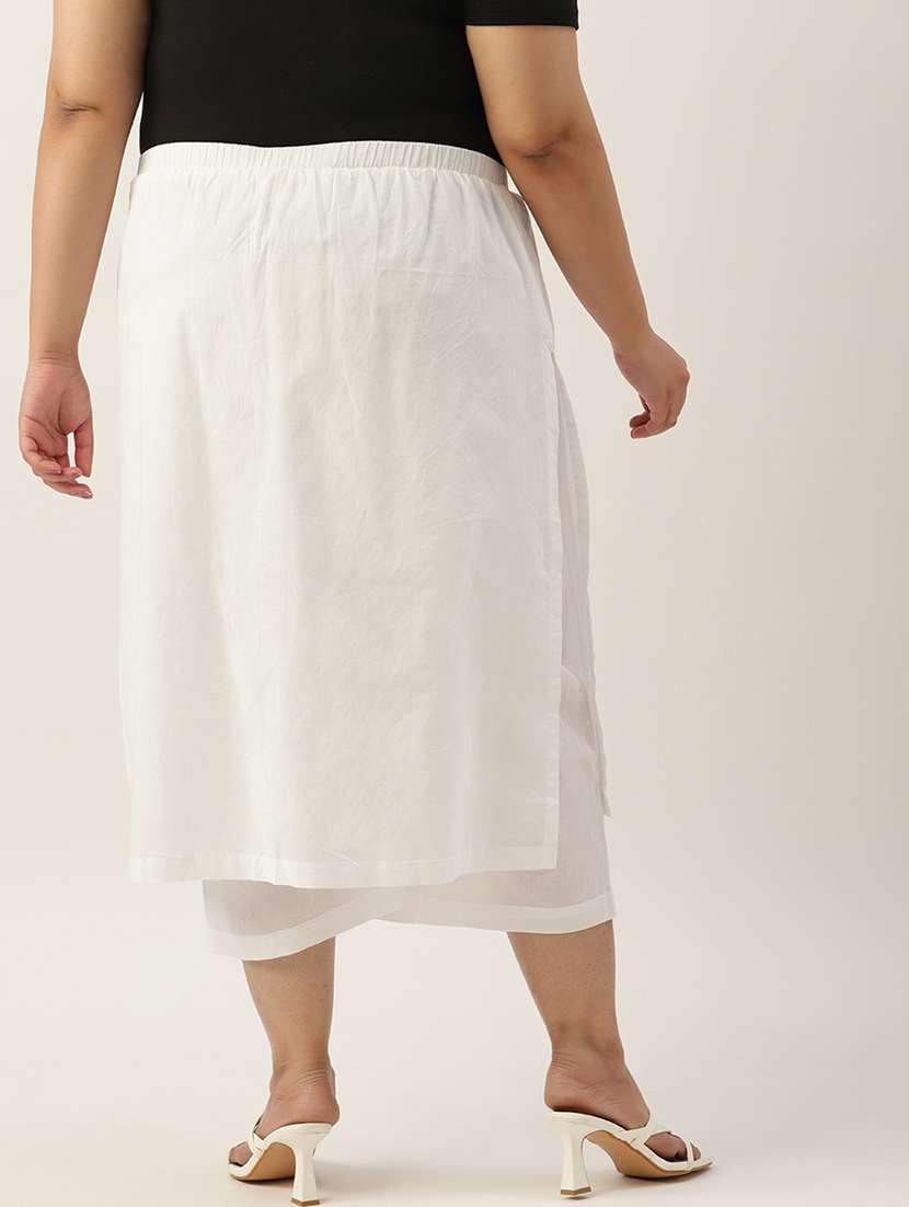 women solid color flat front culottes - 20149242 -  Standard Image - 2