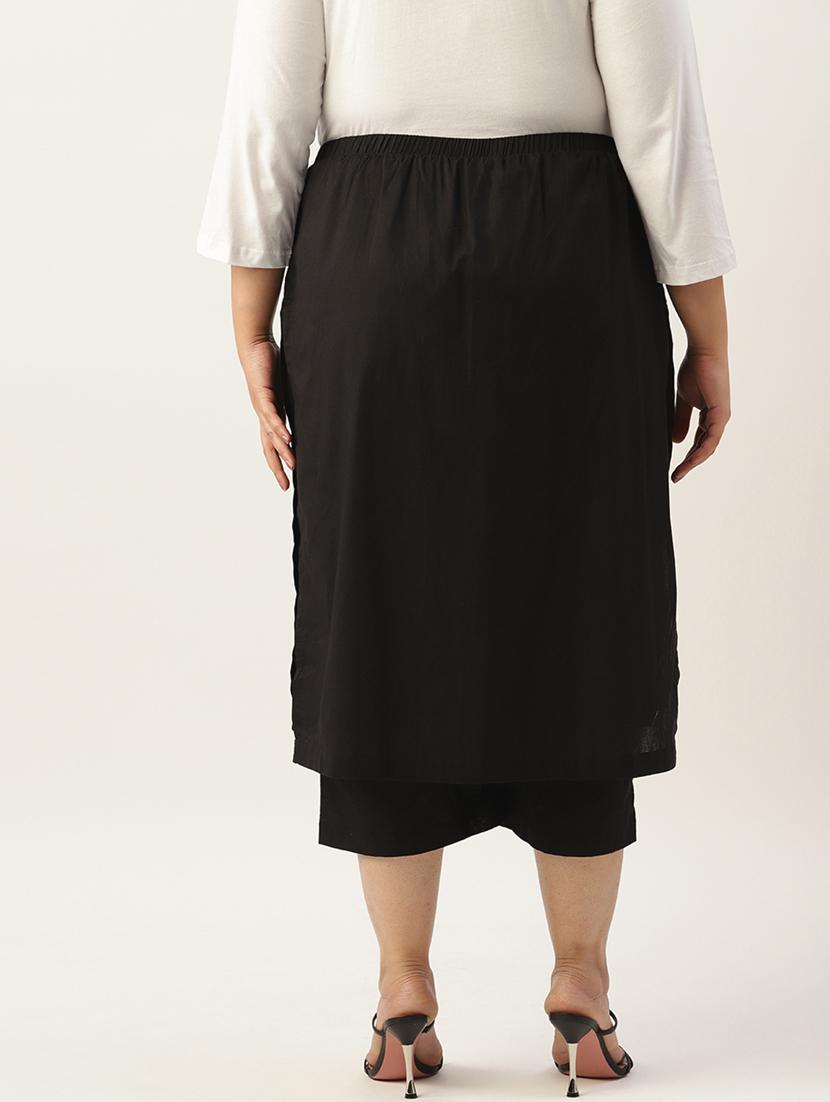 women solid color flat front culottes - 20149244 - Standard Image - 2