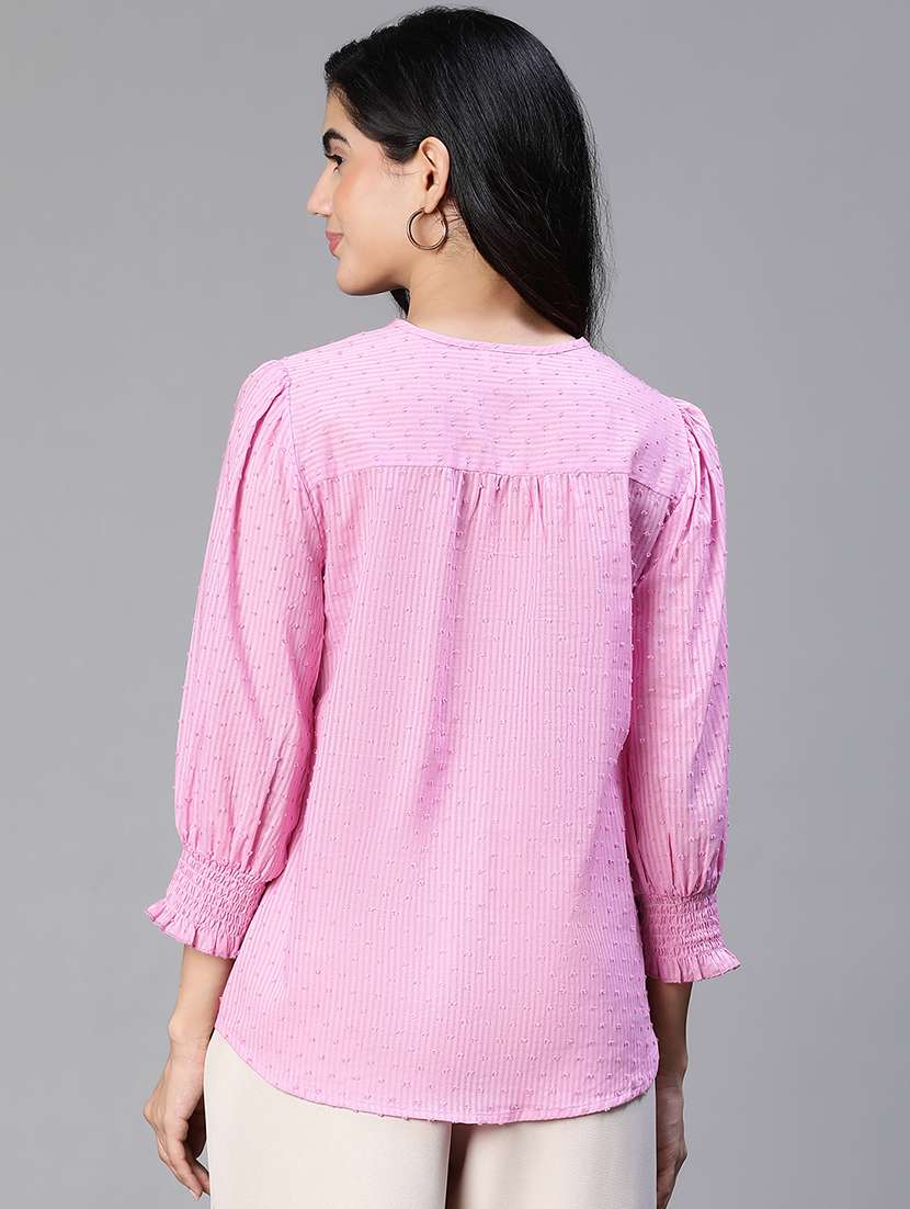 women's straight notch neck top - 20149295 - Standard Image - 2