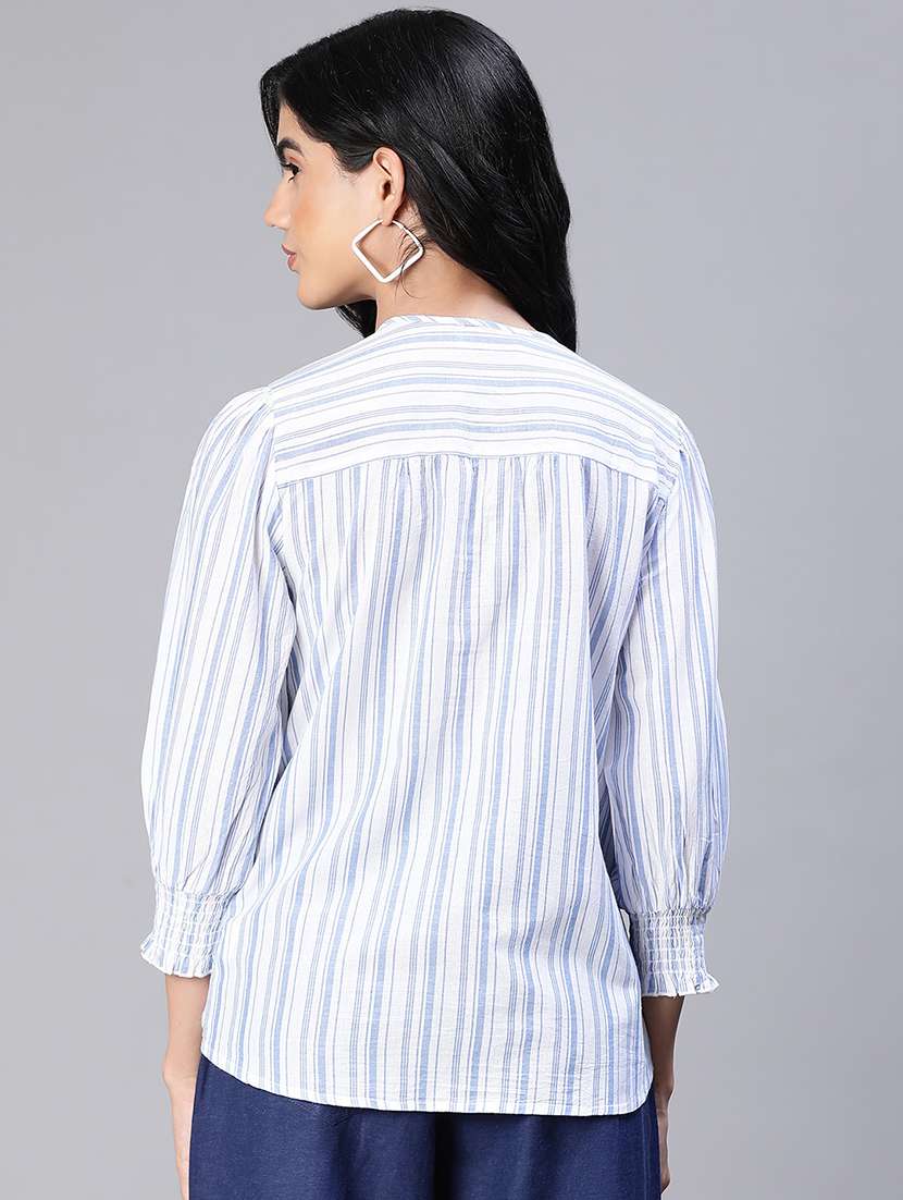 women's straight v neck top - 20149296 - Standard Image - 2