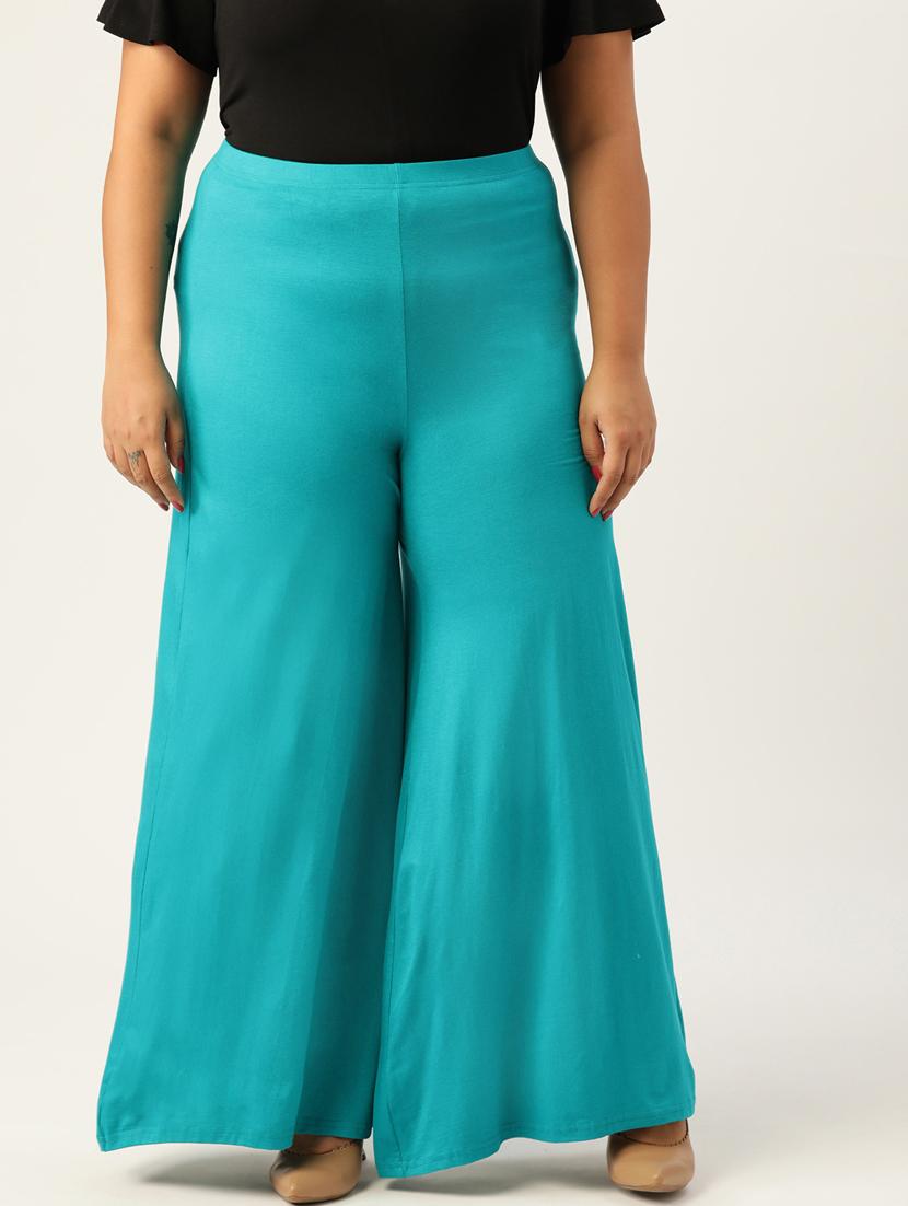 light blue viscose palazzo - 20150020 - Zoom Image - 0