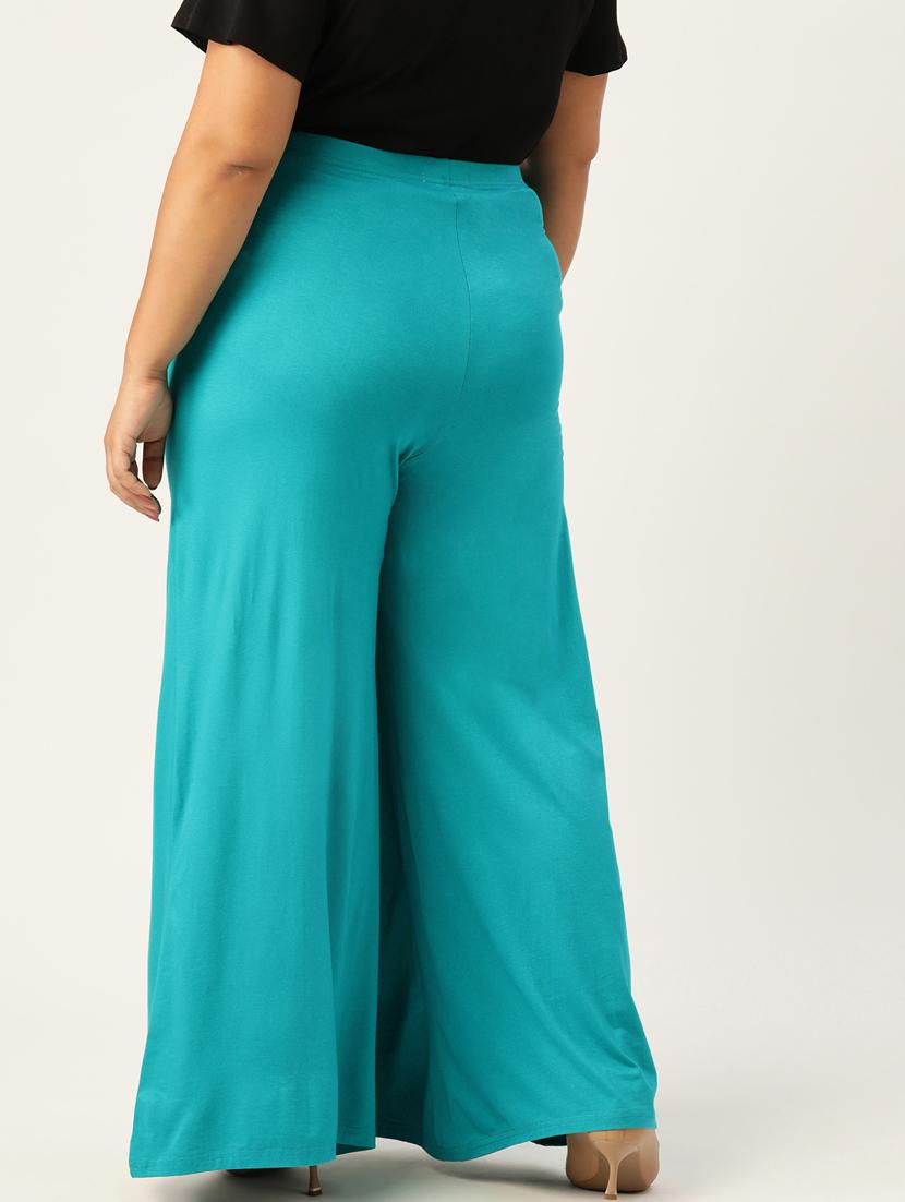 light blue viscose palazzo - 20150020 - Standard Image - 2