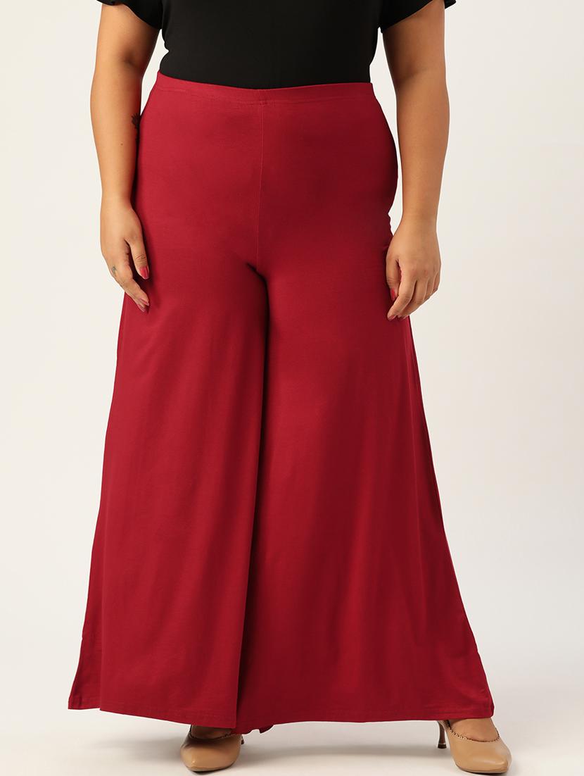 red viscose palazzos - 20150022 -  Zoom Image - 0
