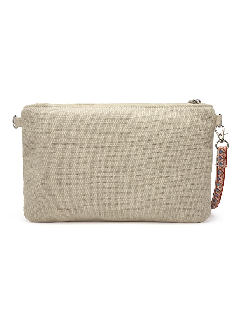 cream cotton sling bag - 20150031 - Standard Image - 2