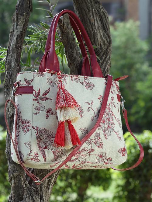 cream cotton handbag - 20150050 - Standard Image - 0