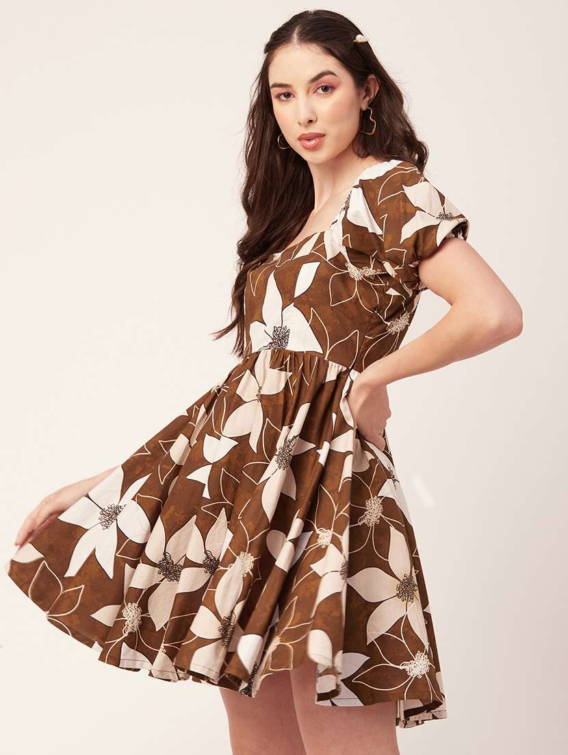 women's fit & flare floral dress - 20150109 -  Standard Image - 2
