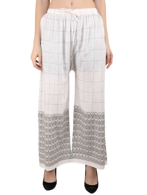 printed straight regular palazzo  - 20150189 -  Standard Image - 0