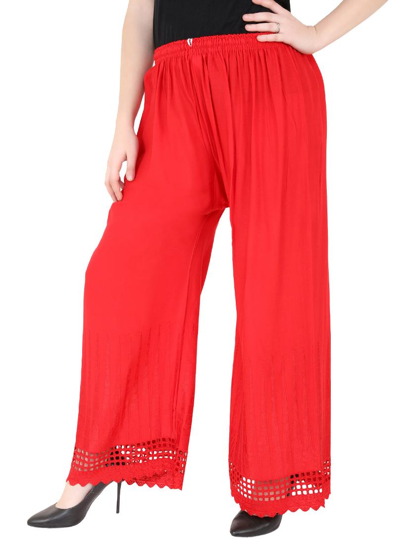 solid straight regular palazzo - 20150243 - Standard Image - 2