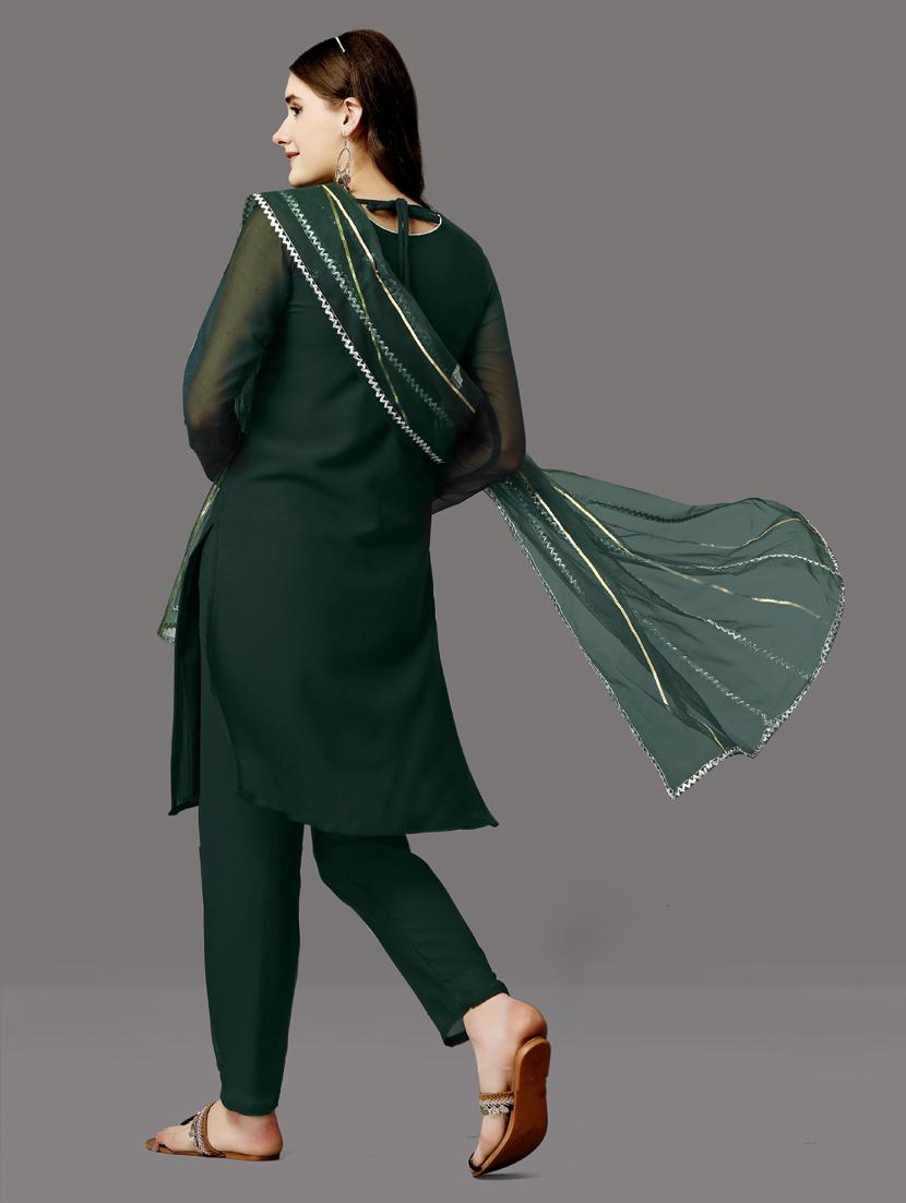 solid kurta pant set with dupatta - 20150518 - Standard Image - 2