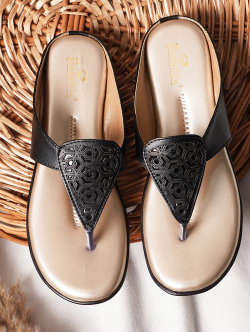 black fabric slip on sandals - 20151183 -  Standard Image - 0