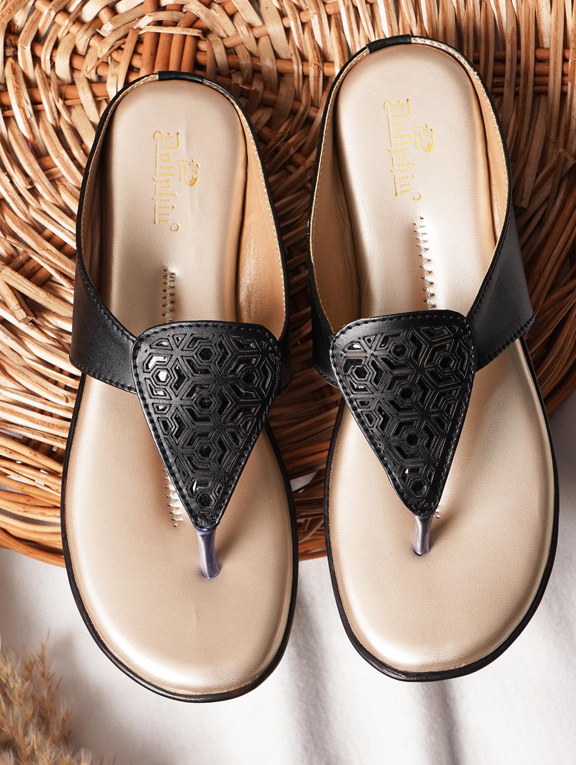 black fabric slip on sandals - 20151183 -  Zoom Image - 0