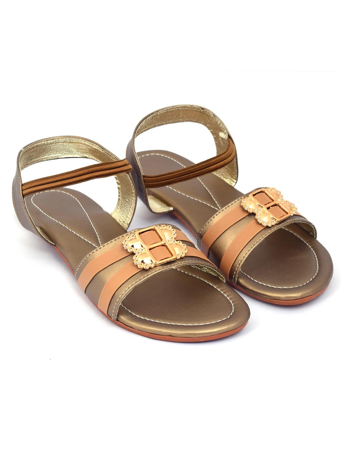 metallic synthetic ankle strap sandals - 20151223 - Zoom Image - 0