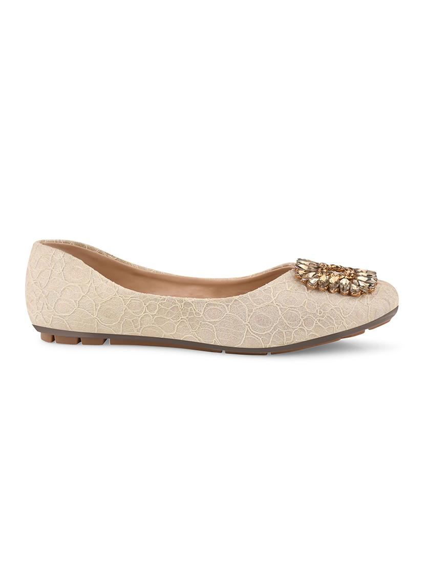 beige pu slip on ballerina - 20151239 - Standard Image - 2