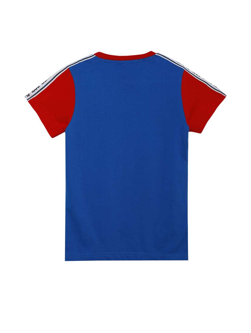 color blocked t-shirt & shorts twin set - 20151921 - Standard Image - 2