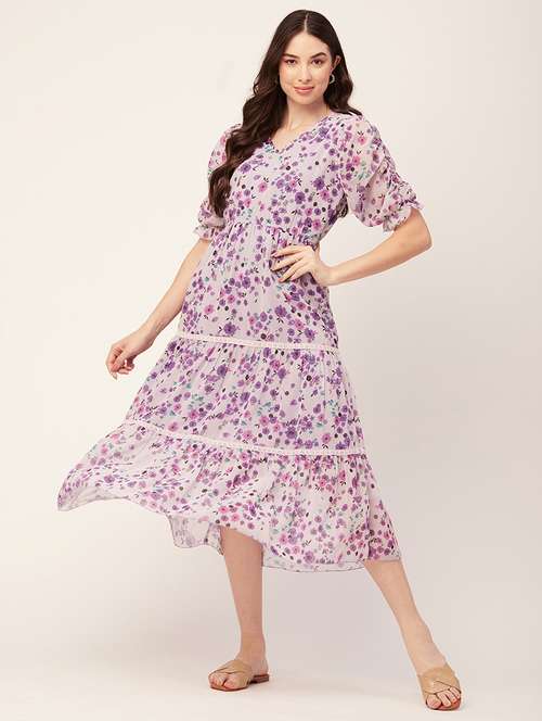 women's tiered dress floral dress - 20152412 -  Standard Image - 0