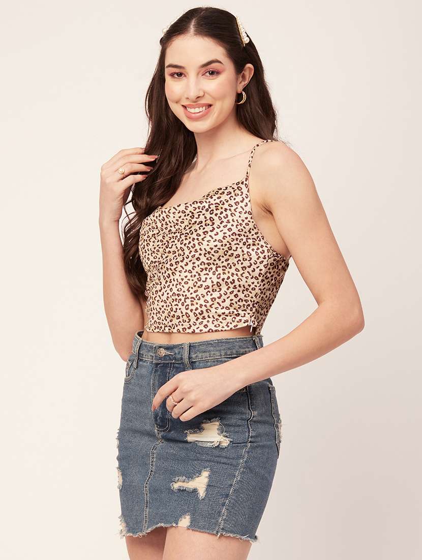 women's crop shoulder strap top - 20152427 -  Standard Image - 2