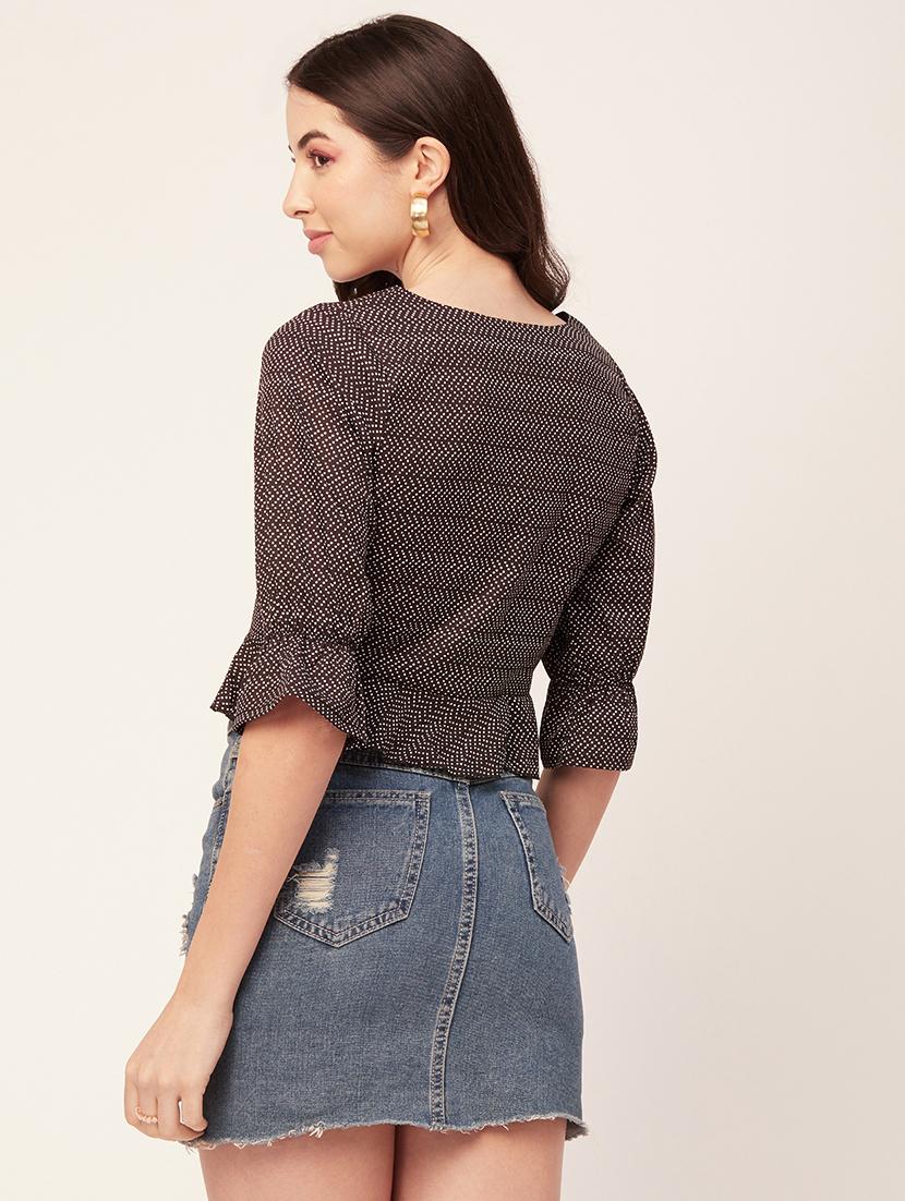 women's crop sweetheart neck top - 20152430 - Standard Image - 2