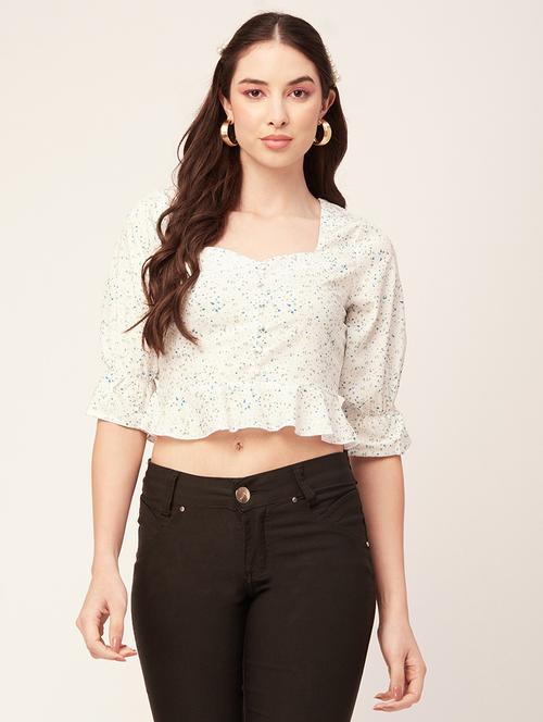 women's crop sweetheart neck top - 20152433 -  Standard Image - 0