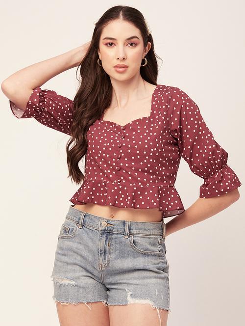 women's crop sweetheart neck top - 20152434 - Standard Image - 0