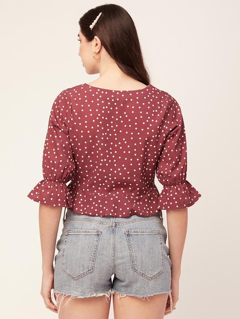 women's crop sweetheart neck top - 20152434 - Standard Image - 2