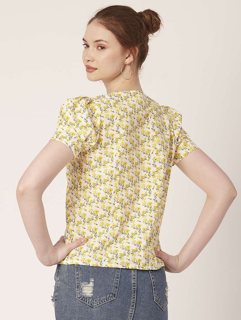 women's straight v neck top - 20152444 - Standard Image - 2