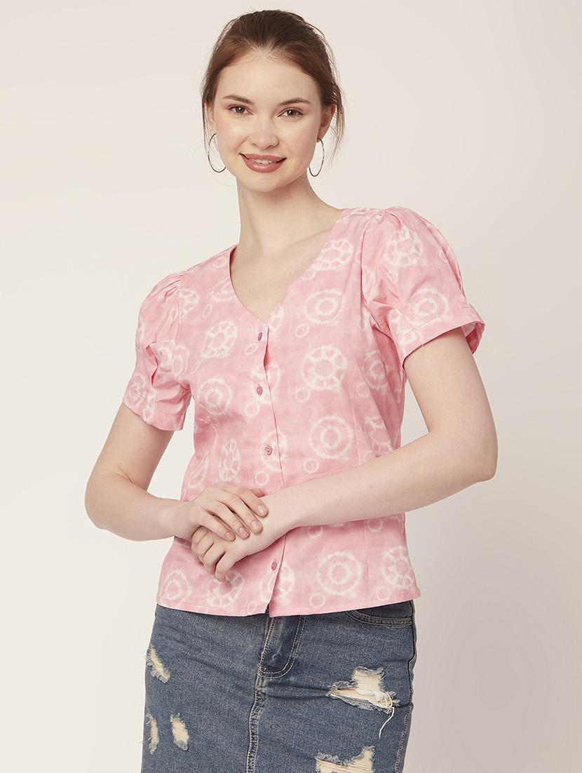 women's straight v neck top - 20152445 - Zoom Image - 0
