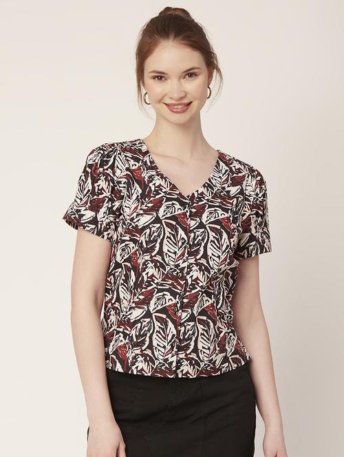 women's straight v neck top - 20152447 -  Standard Image - 0