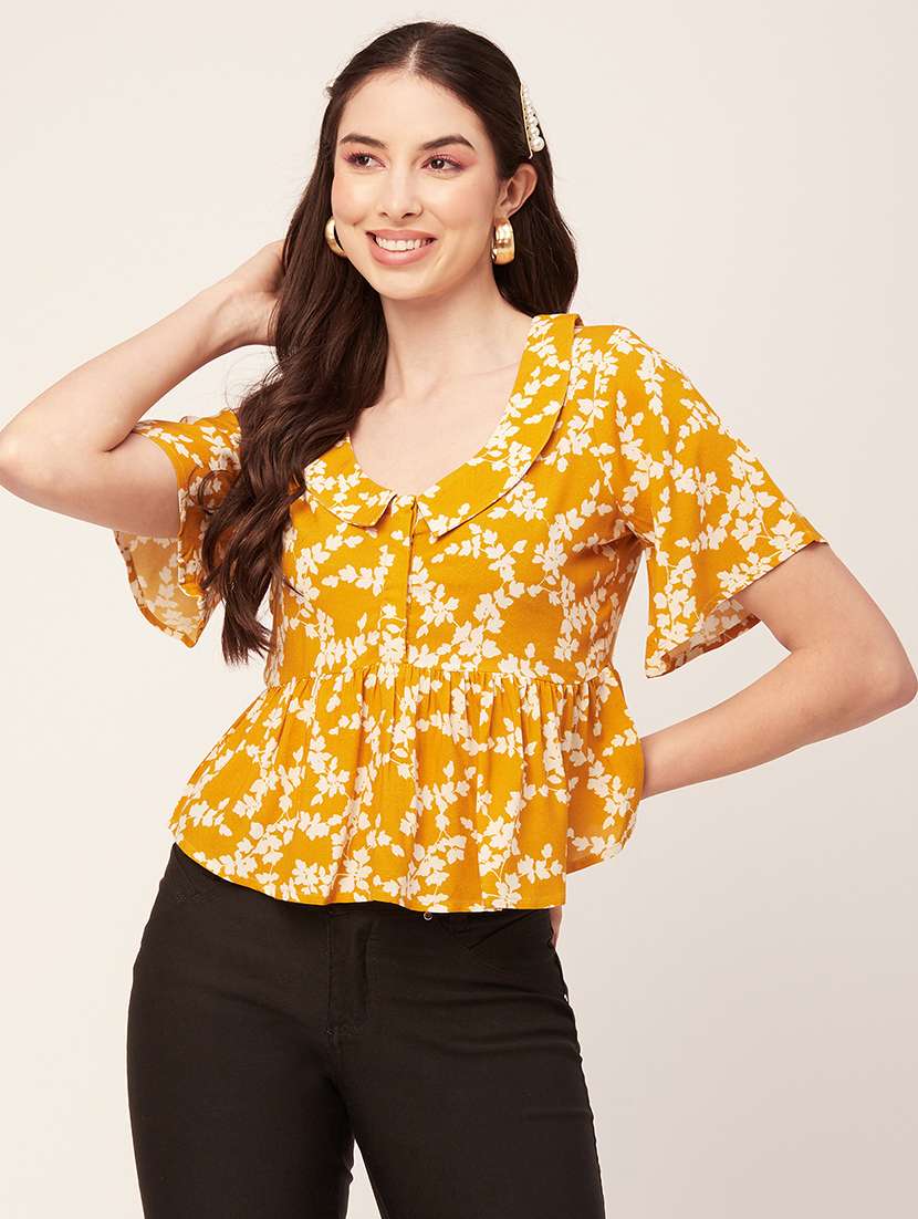 women's peplum v neck top - 20152449 - Zoom Image - 0