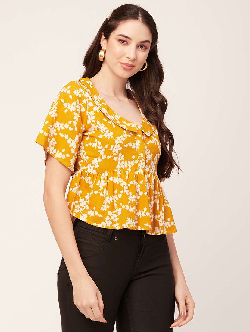 women's peplum v neck top - 20152449 - Standard Image - 2