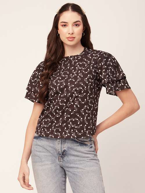 women's straight round neck top - 20152458 -  Standard Image - 0