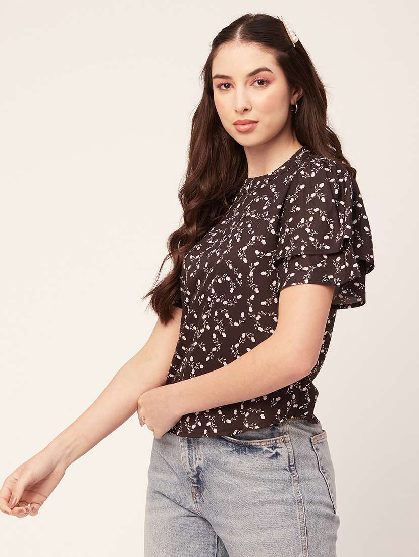 women's straight round neck top - 20152458 -  Standard Image - 2