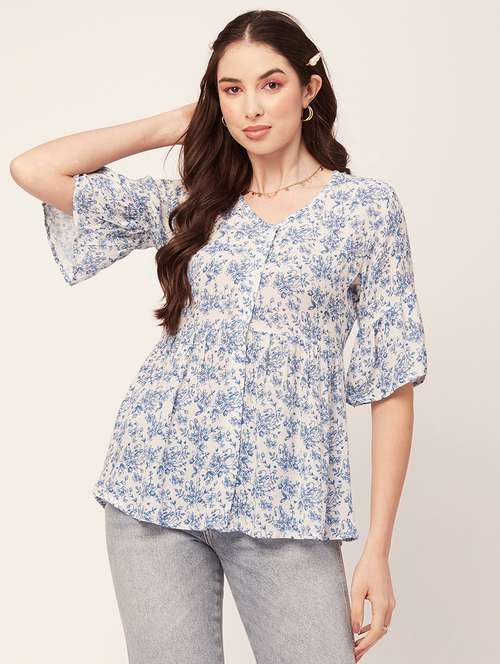 women's peplum v neck top - 20152460 - Standard Image - 0