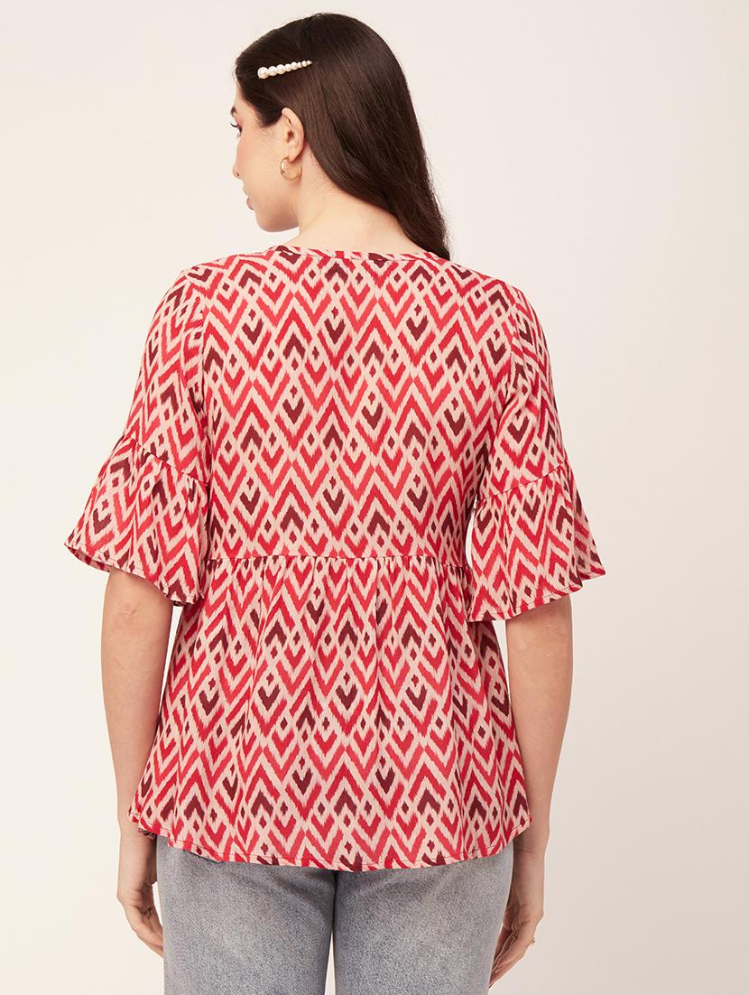 women's peplum v neck top - 20152464 - Standard Image - 2