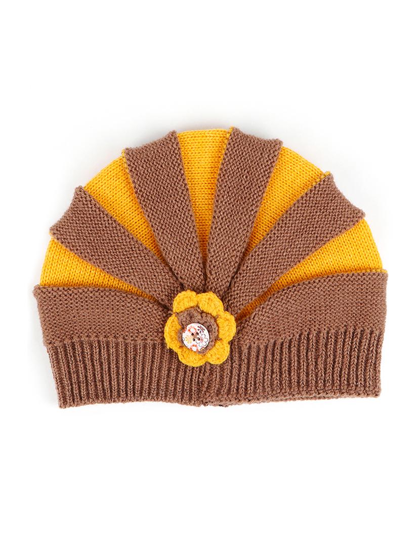 color blocked knitted beanie cap - 20152615 - Standard Image - 2