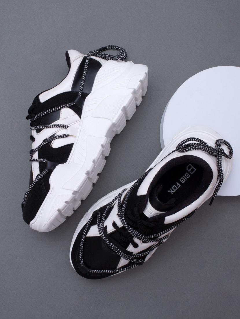 black & white lace-up sneaker - 20152783 - Zoom Image - 0