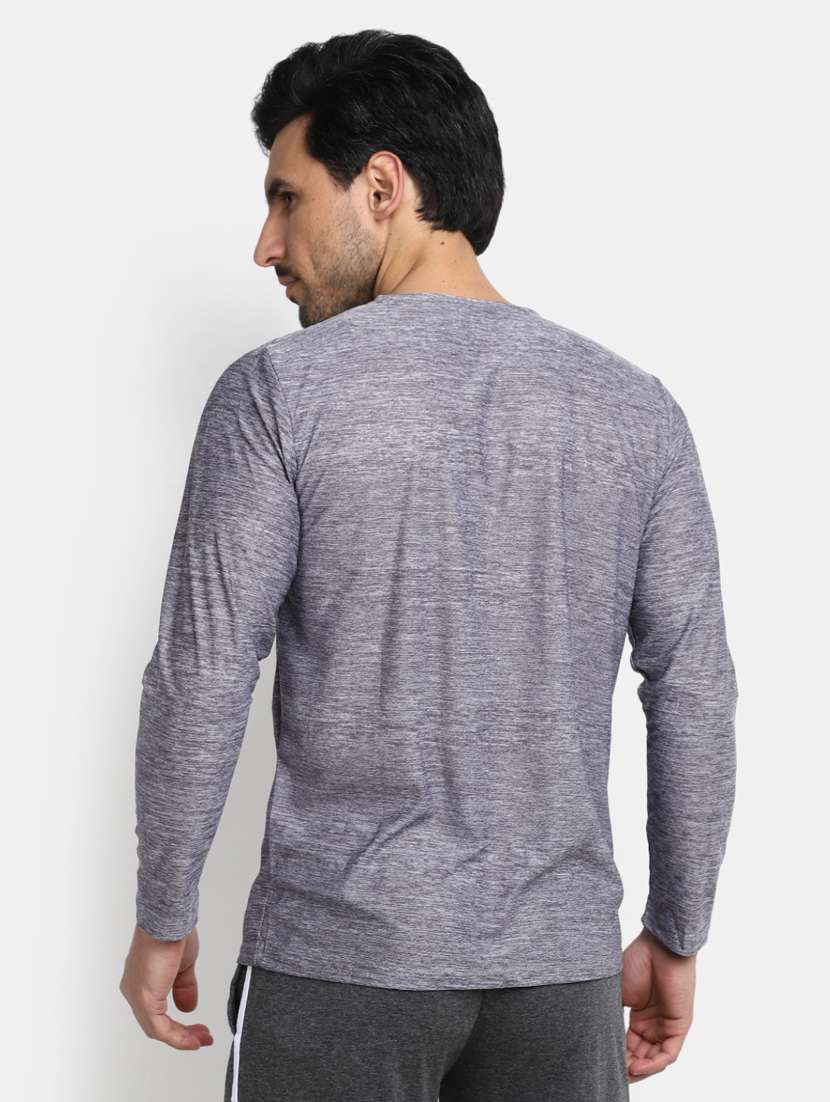 grey solid crew neck regular t-shirt - 20153221 -  Standard Image - 2