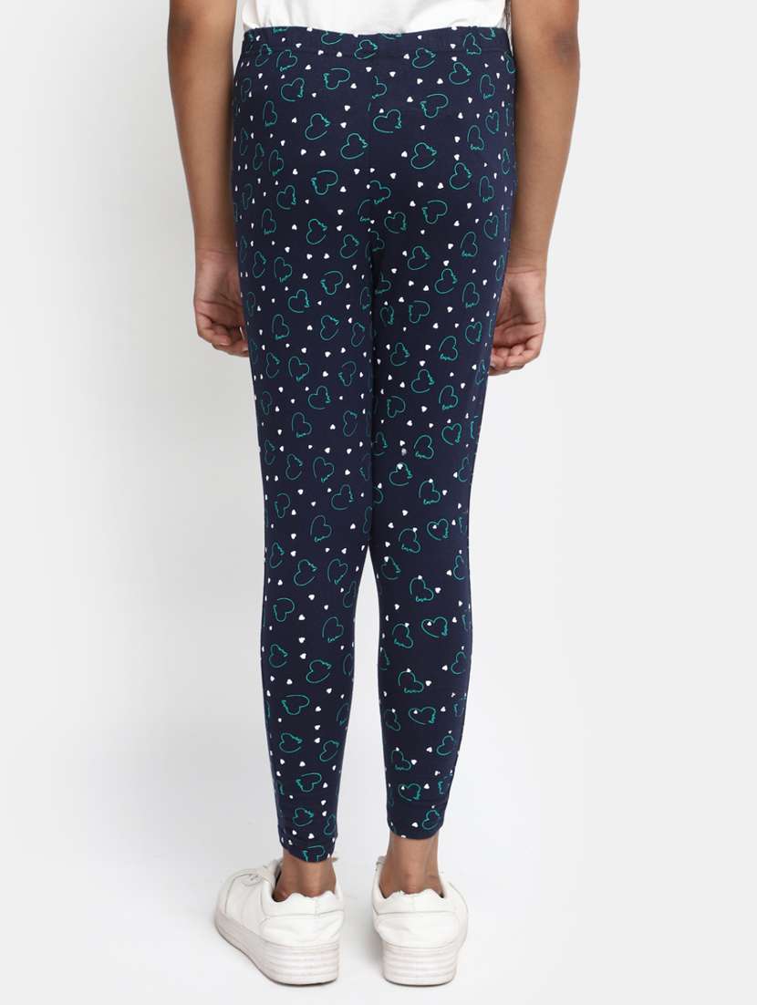 blue printed ankle length legging - 20153254 -  Standard Image - 2