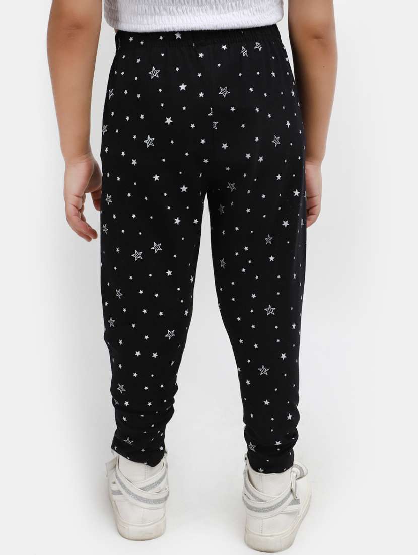 black printed ankle length legging - 20153265 -  Standard Image - 2