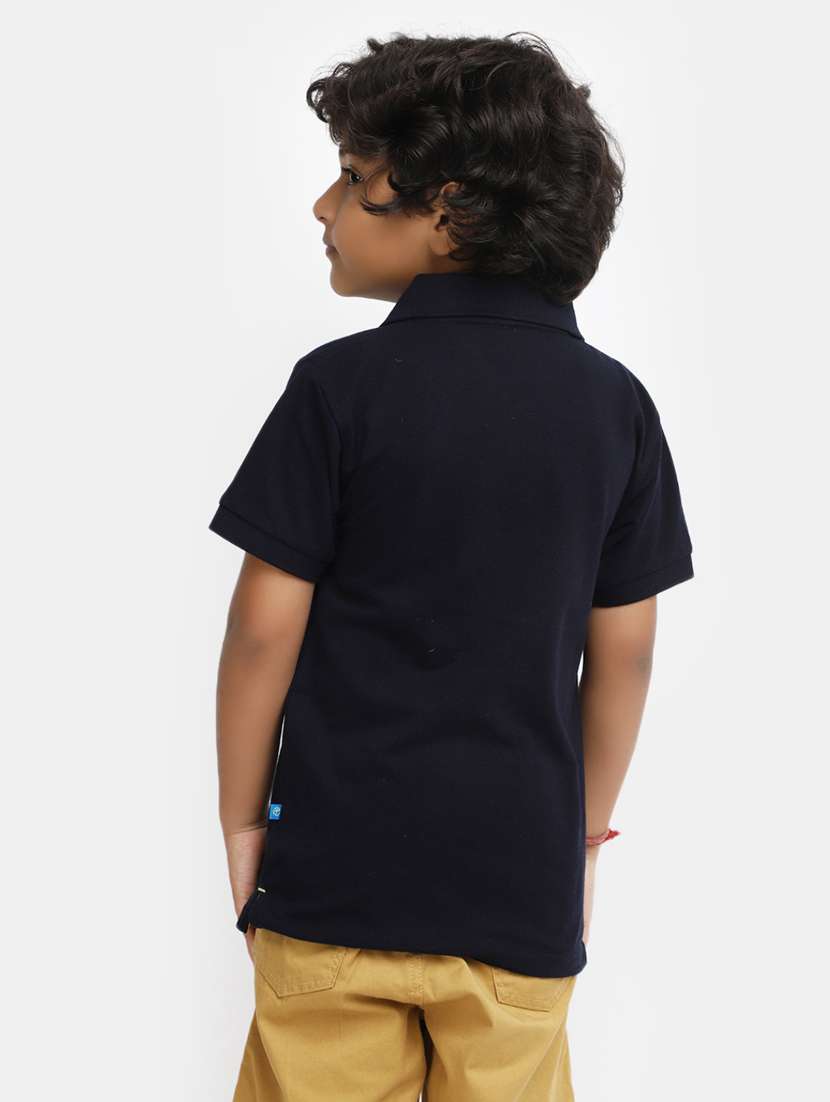 boys polo neck solids t-shirt - 20153289 -  Standard Image - 2