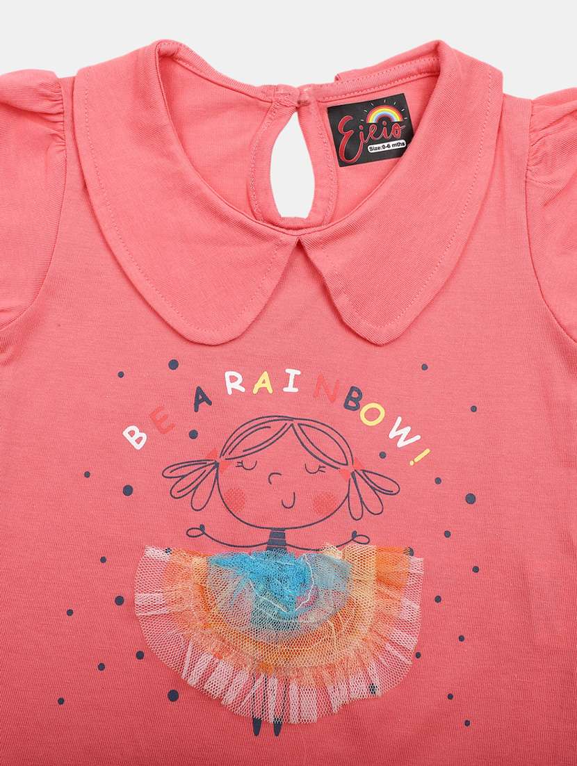 girls peter pan neck top - 20153306 -  Standard Image - 2