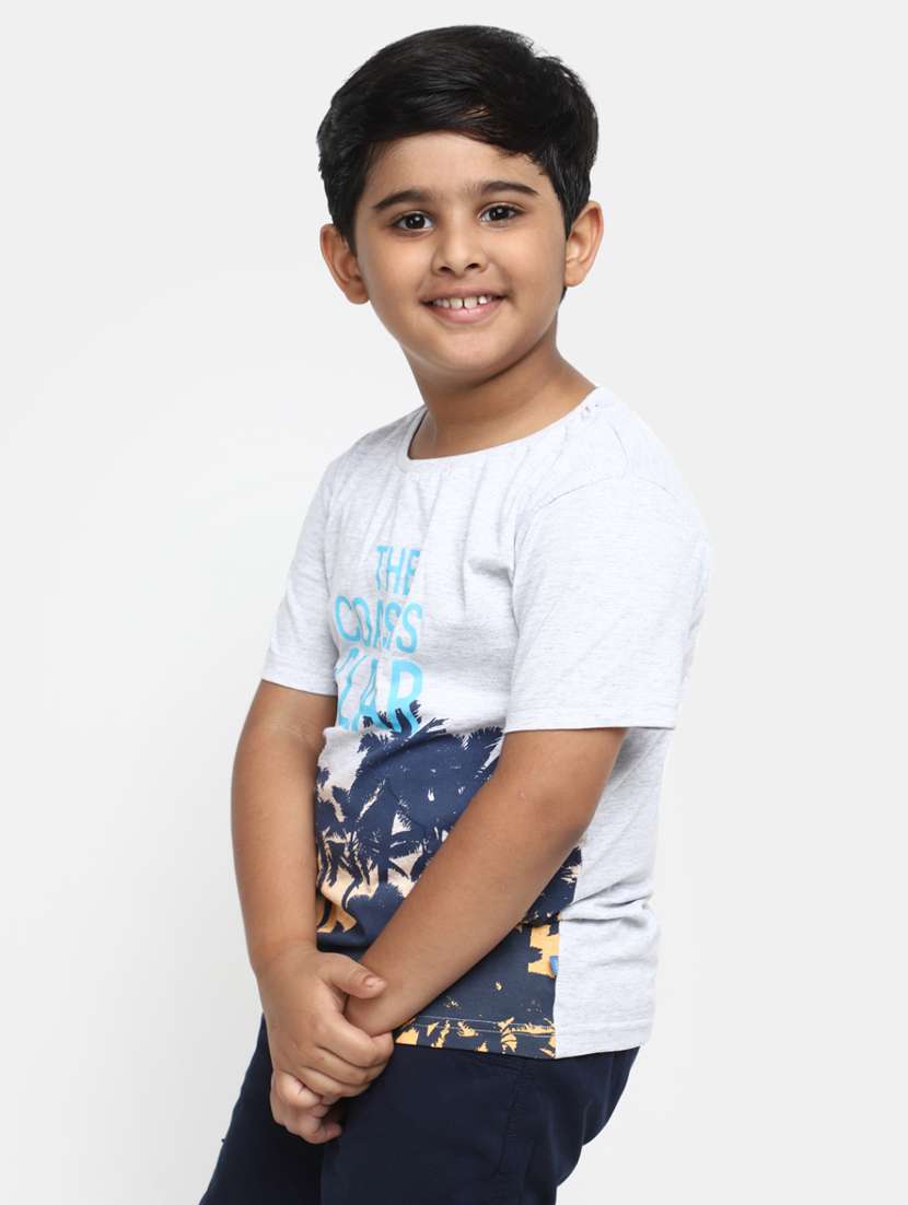 white round neck printed t-shirt - 20153333 -  Standard Image - 2