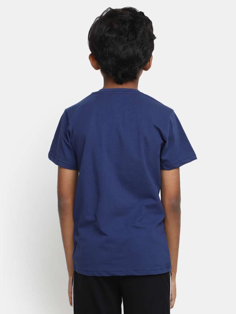 blue round neck printed t-shirt - 20153344 -  Standard Image - 2