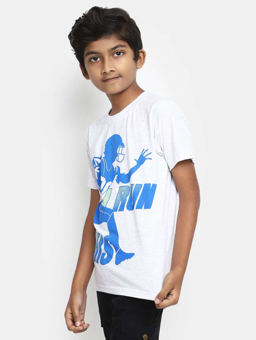 white short sleeves printed  t-shirt - 20153383 -  Standard Image - 2