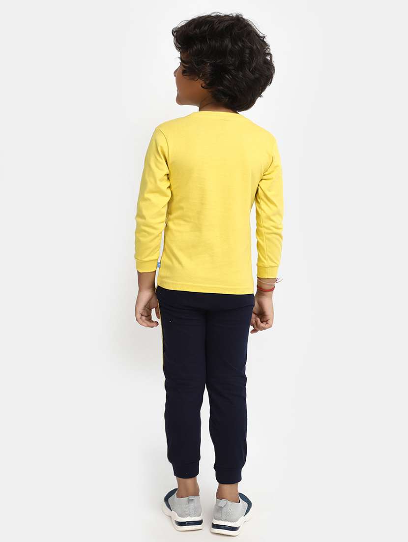 yellow long sleeves printed full length twin set - 20153499 -  Standard Image - 2