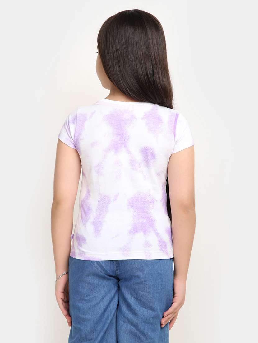 girls round neck printed regular tee - 20153646 -  Standard Image - 2