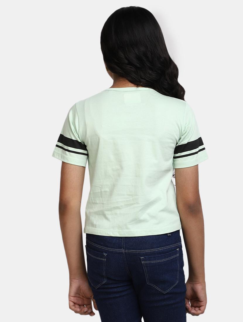 girls round neck printed regular tee - 20153669 - Standard Image - 2