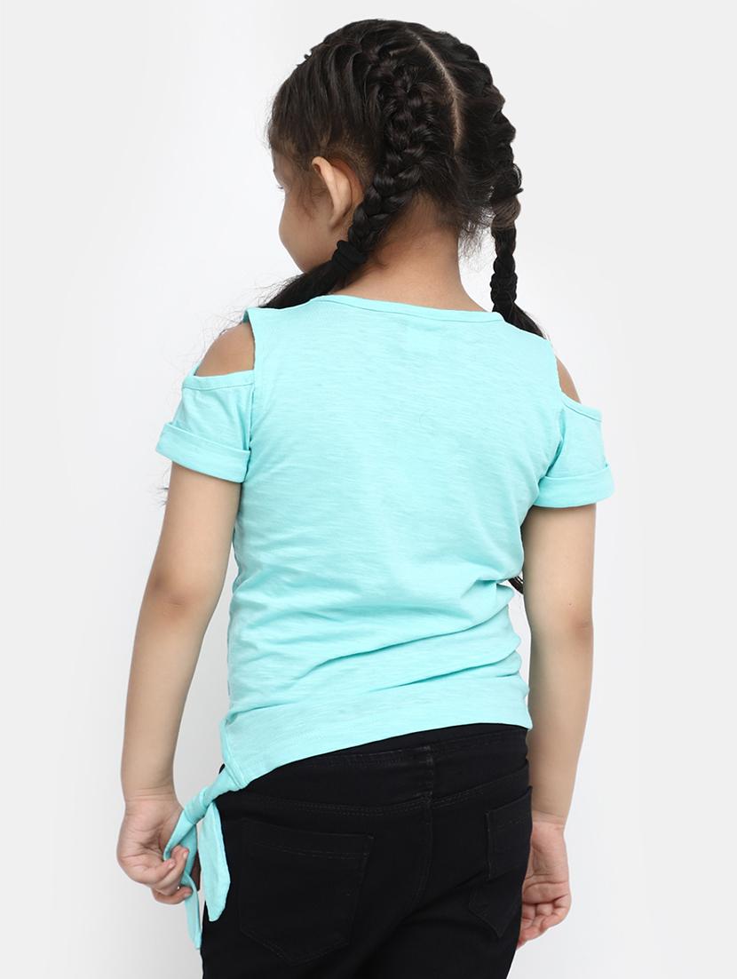 girls round neck printed regular tee - 20153693 - Standard Image - 2