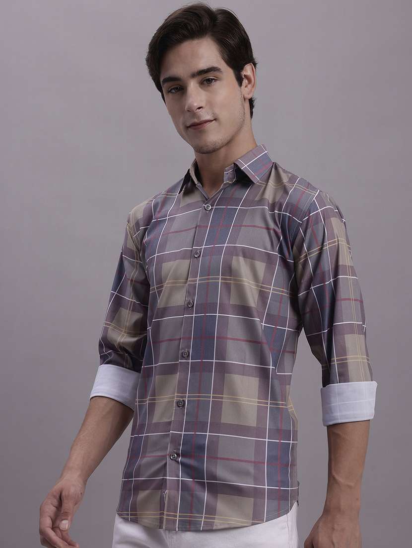 mens checks casual shirt