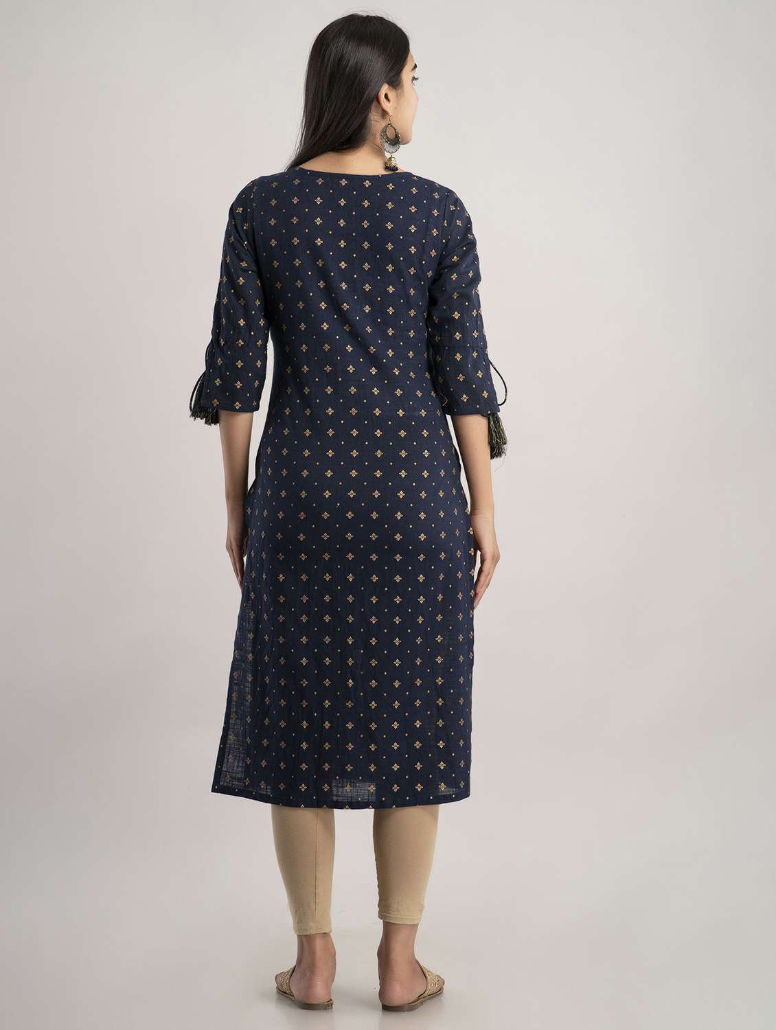 round neck printed straight kurta - 20154976 - Standard Image - 2