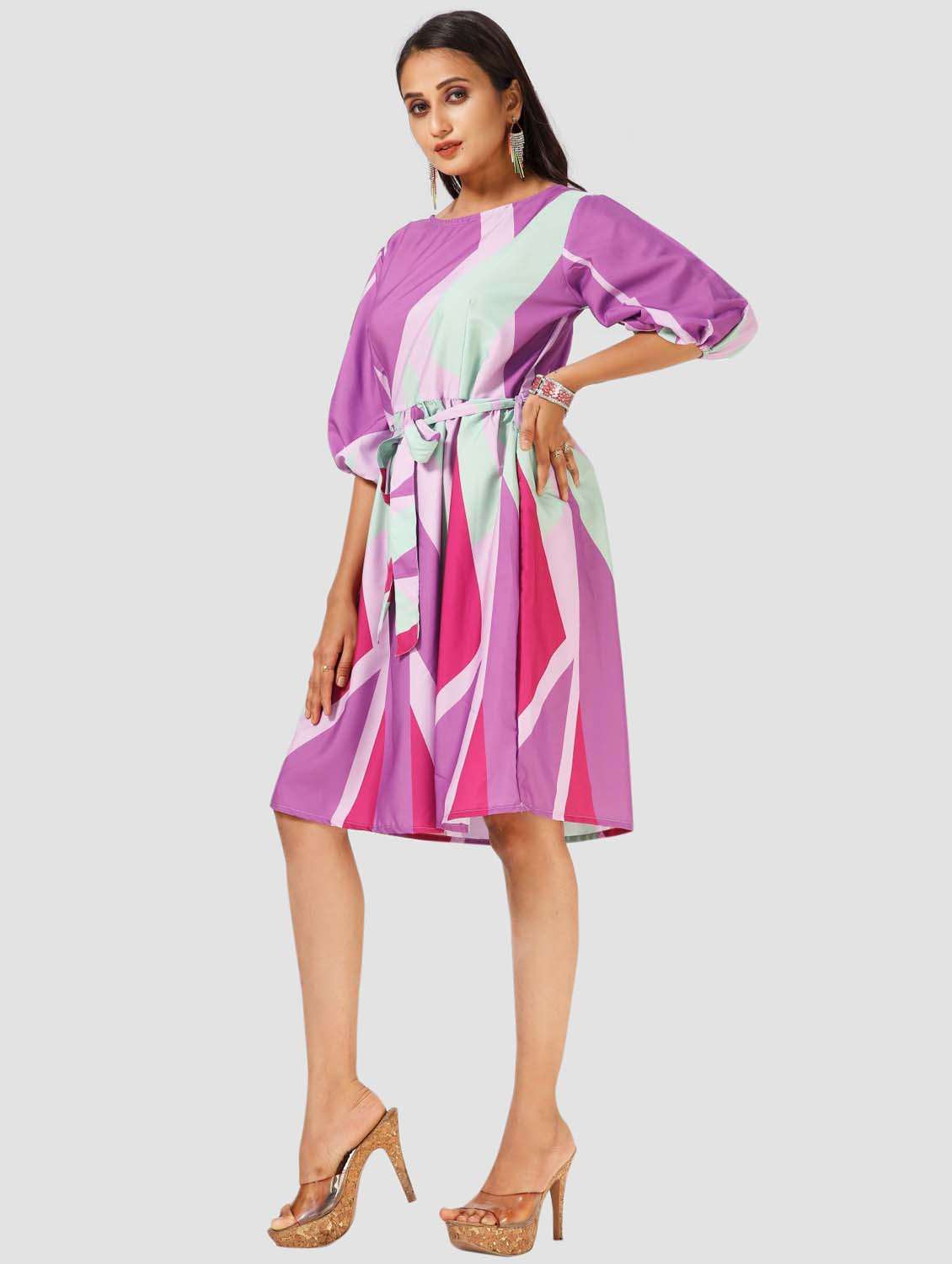 women's fit & flare dress - 20155245 - Standard Image - 2